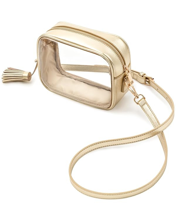 Yarnic Clear Bag Stadium Approved, PVC Clear Crossbody Purse Small Clear Crossbody Bag with Adjus... | Amazon (US)