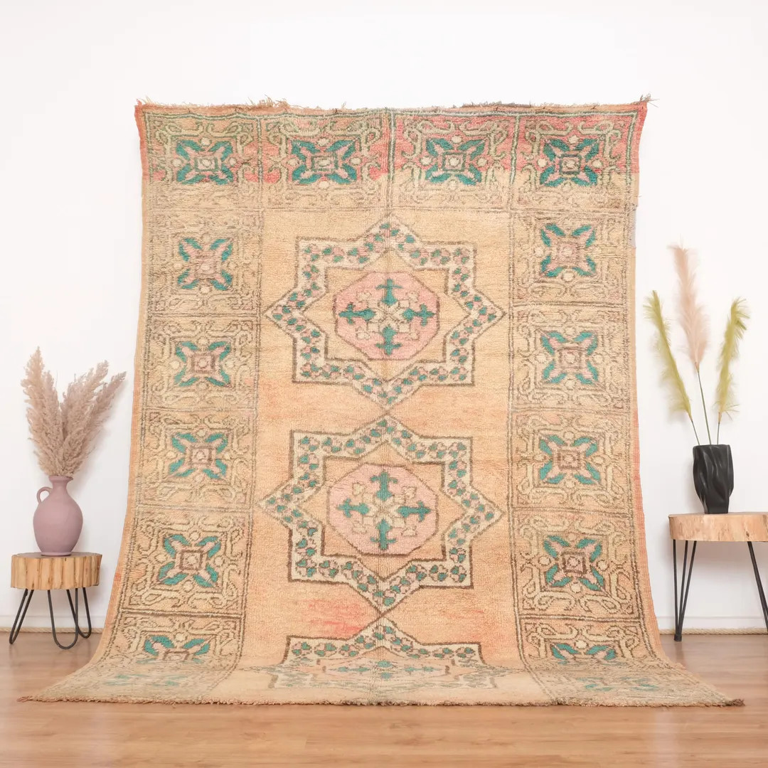 Vintage Moroccan Rug, Authentic Boujaad Rug 6x9 Ft - Etsy | Etsy (US)