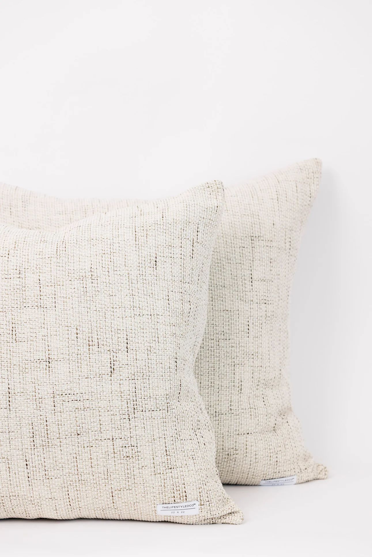 Alma Basketweave Pillow - Pearl - 2 Sizes | THELIFESTYLEDCO