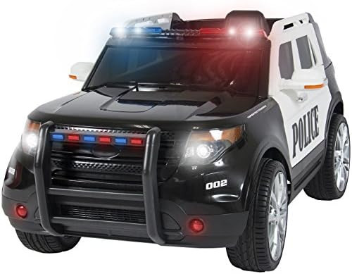 Best Choice Products Kids 12V Electric Police Ride-On SUV with RC, Lights/Sounds, AUX, Black | Amazon (US)