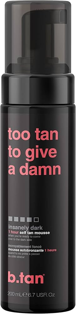 b.tan Ultra Dark Self Tanner | Too Tan - Fast, 1 Hour Express Sunless Tanning Mousse, No Gimmicks... | Amazon (US)