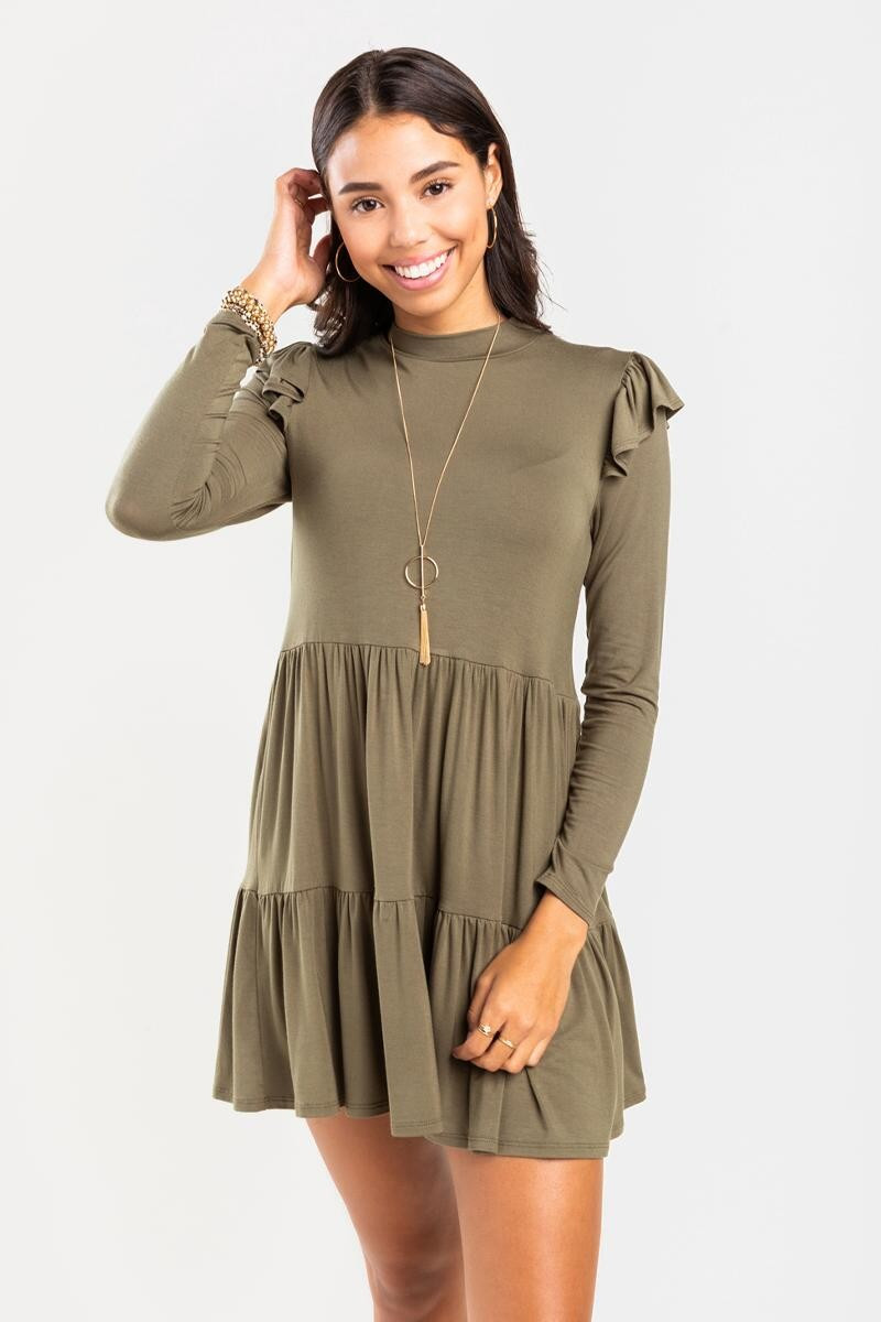Luna Ruffled Sleeve Mini Dress | Francesca’s Collections
