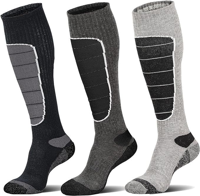 Hylaea Merino Wool Ski Socks, Cold Weather Socks for Snowboarding, Snow, Winter, Thermal Knee-hig... | Amazon (US)