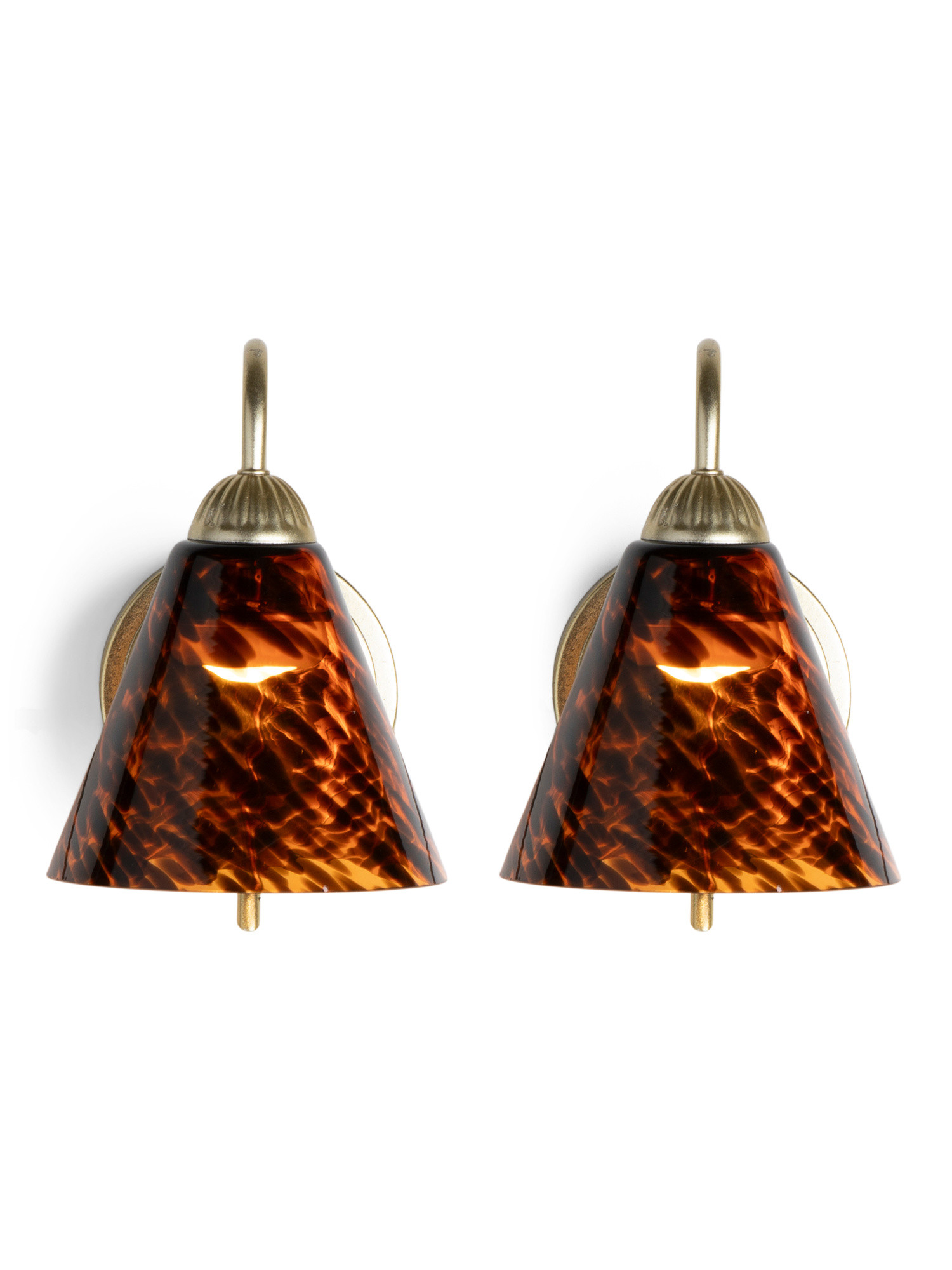 2pk 9.25x6.25x98.75  Tortoise Glass Rechargeable Wall Sconces | TJ Maxx