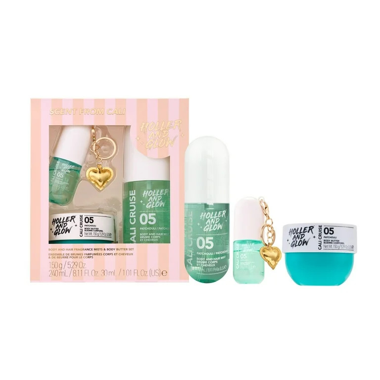 Holler and Glow Limited Edition Scent from Cali Body and Hair Mist & Body Butter Set, 3 Piece Set... | Walmart (US)