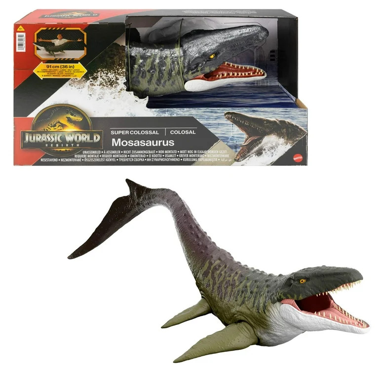Jurassic World Rebirth Super Colossal Mosasaurus Action Figure, Dinosaur Toy - Walmart.com | Walmart (US)