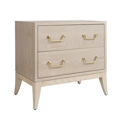 Kenna 29.25'' Tall 2 - Drawer Solid Wood Nightstand in White | Wayfair North America