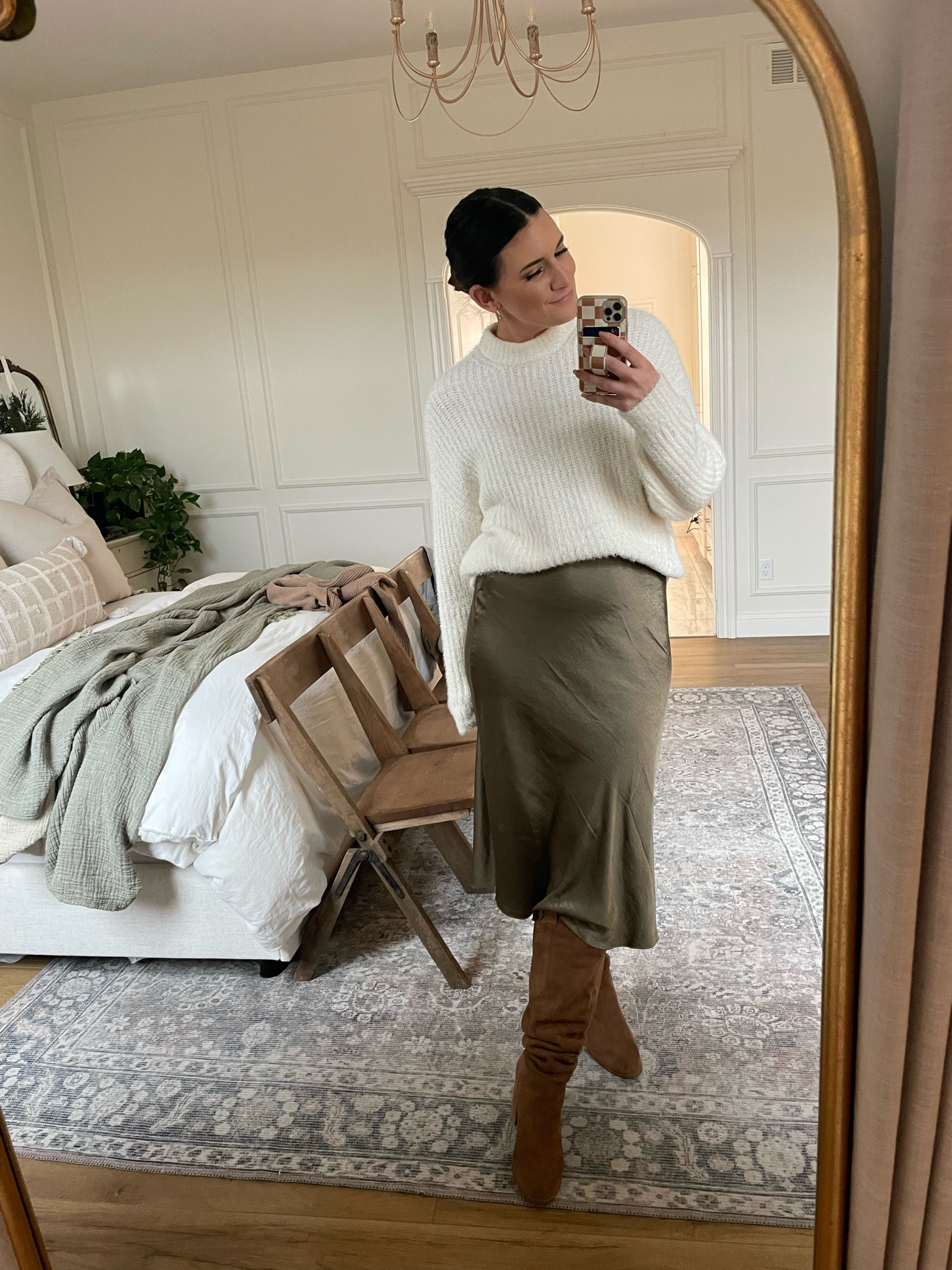 Finally got on the slip skirt trend. Size down in skirt! I’m in a small

#LTKshoecrush #LTKSeasonal #LTKstyletip