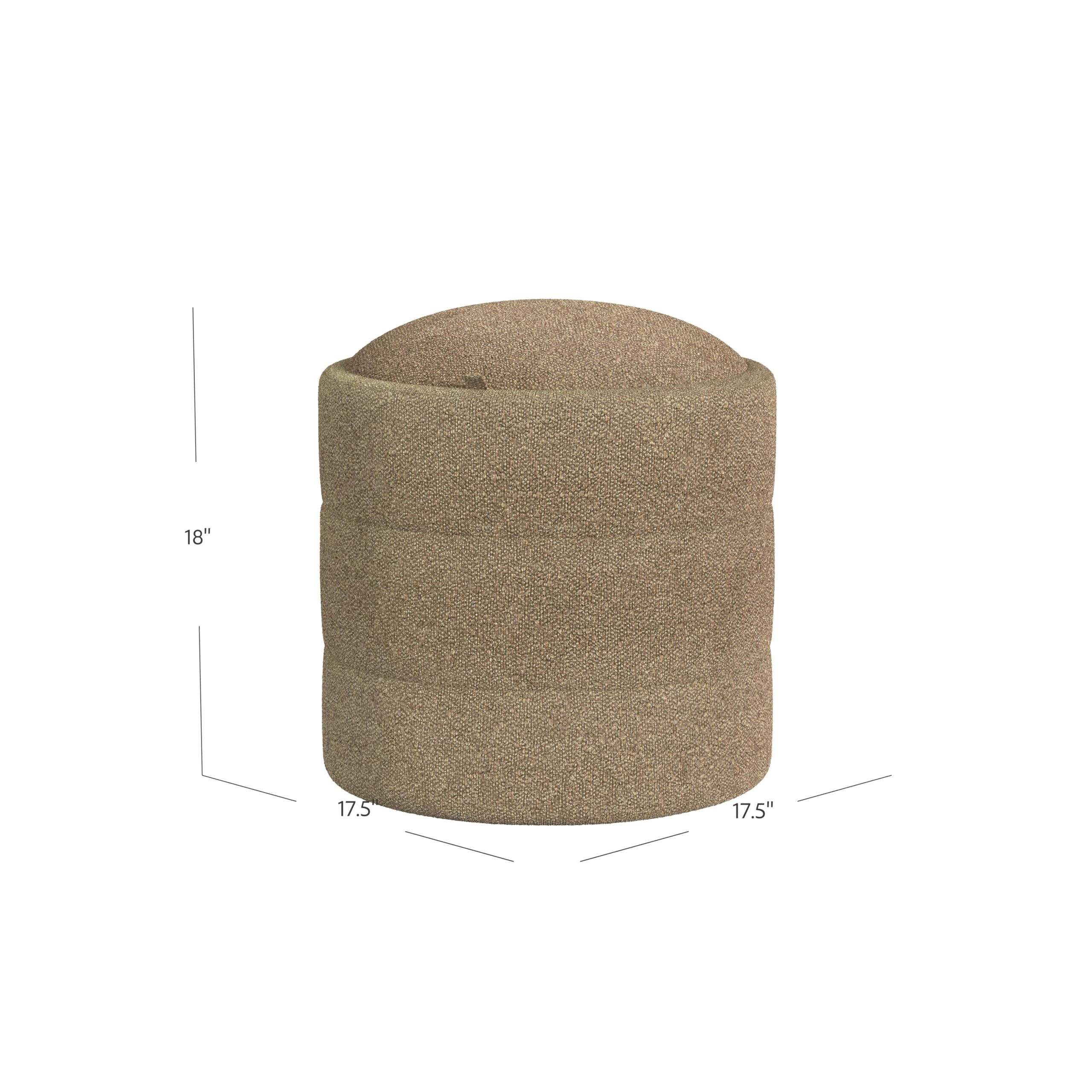 Amazon.com: HomePop Storage Round Ottoman with Removable Lid Home Décor|Upholstered Round Foot R... | Amazon (US)