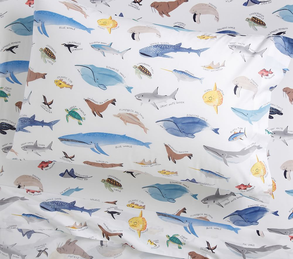 Save Our Seas Sheet Set & Pillowcases | Pottery Barn Kids