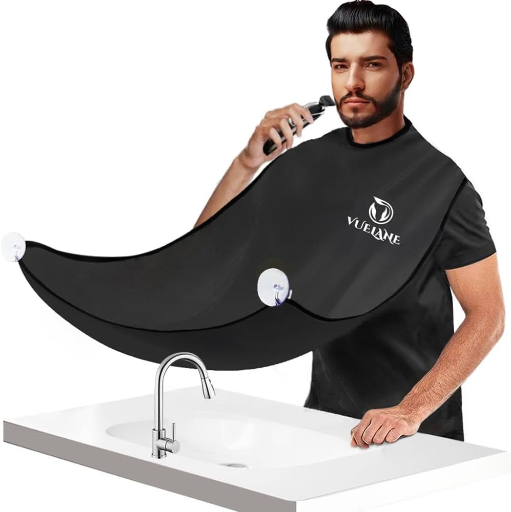 Beard Bib Beard Apron, Beard Bib Hair Catcher for Men Shaving, Non-Stick Beard Bib Apron for Men ... | Amazon (US)