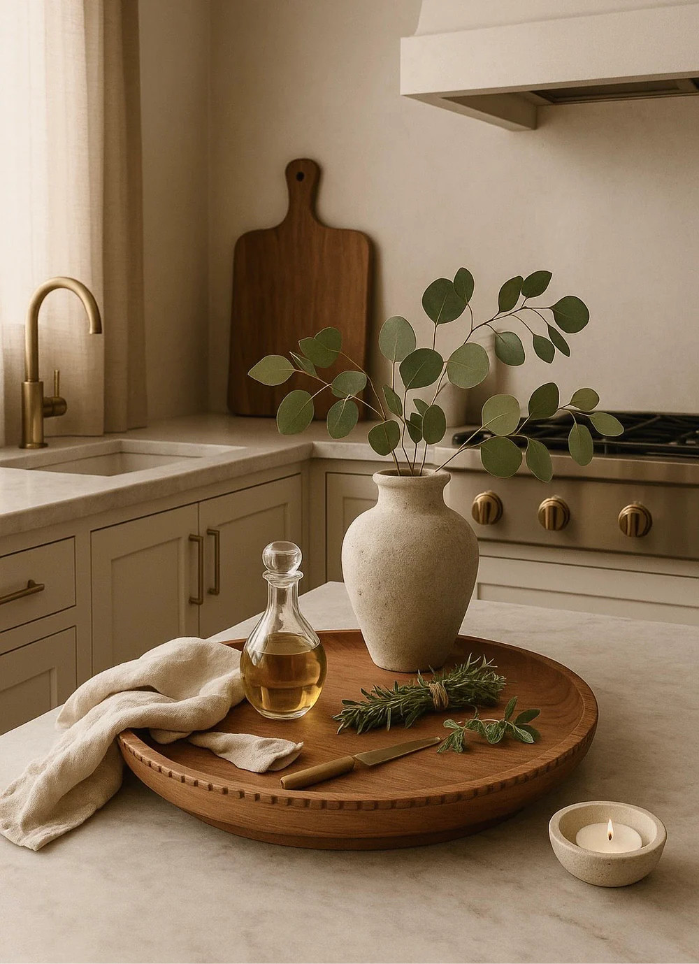 Ayla Wood Lazy Susan, Scalloped Edge | Pepper + Vetiver