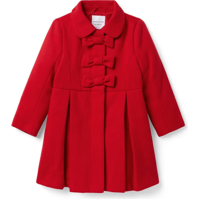 Janie and Jack | The Bow Coat (Multicolor, Size 3-4Y) | Maisonette | Maisonette