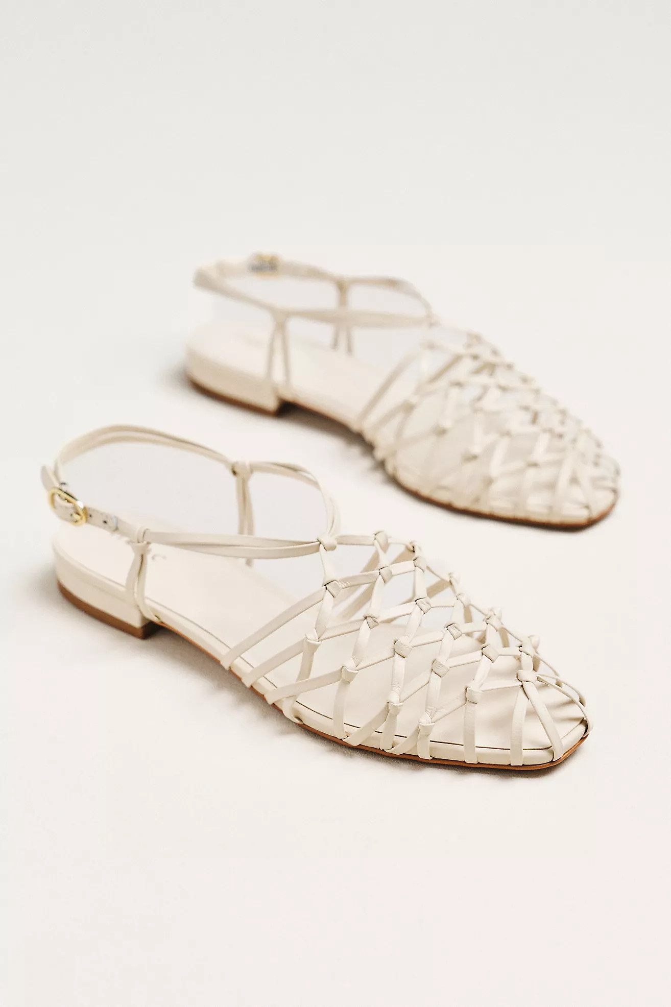 Maeve Woven Strappy Flat Sandals | Anthropologie (US)