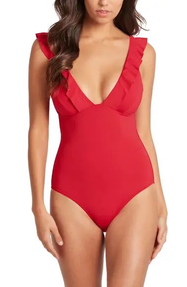 Frill One-Piece Swimsuit | Nordstrom
