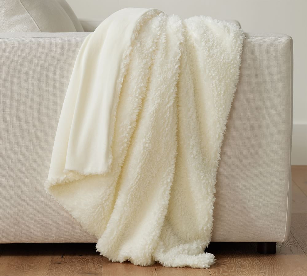 Fireside Velour Throw | Pottery Barn (US)
