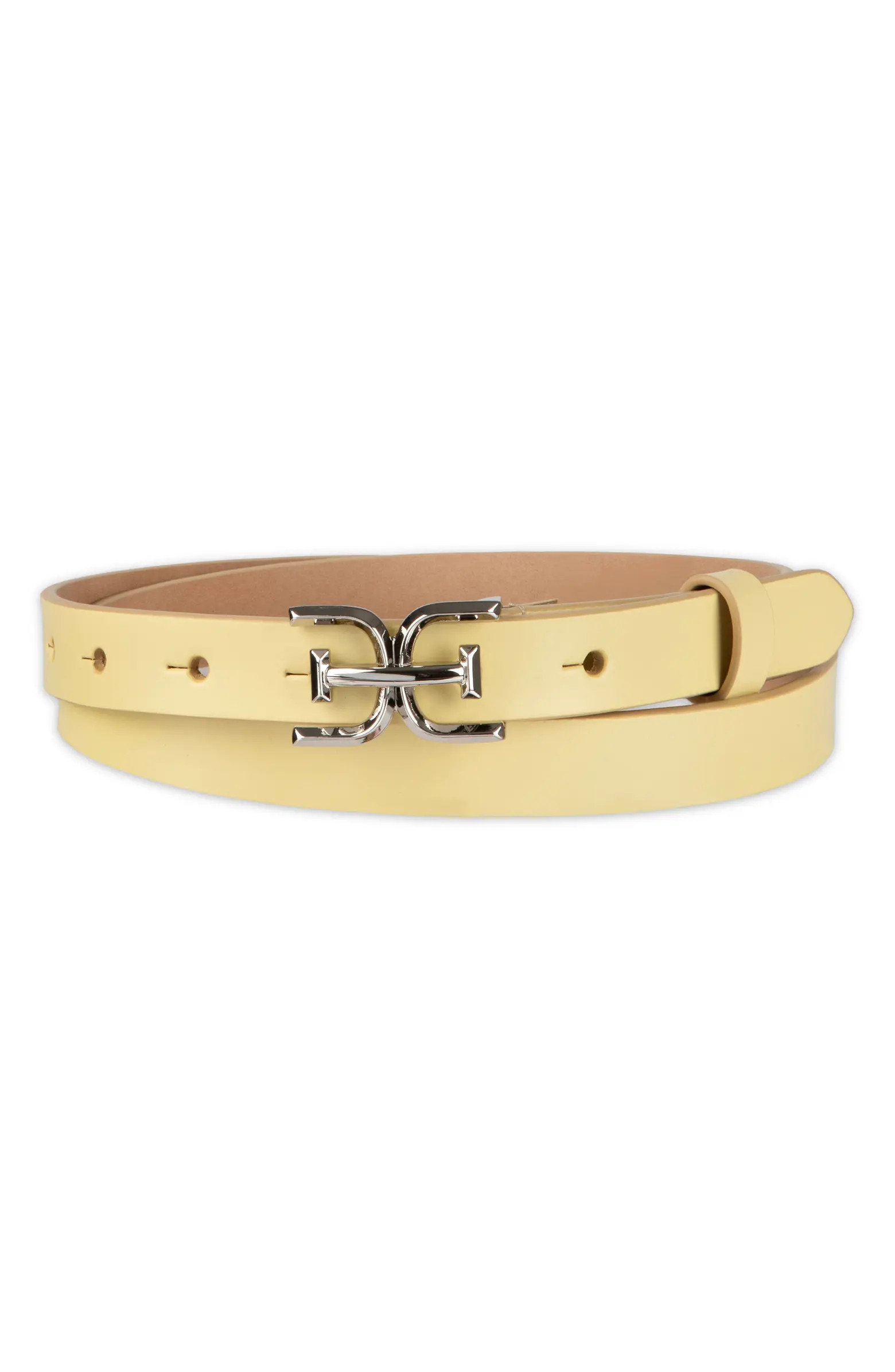 Sam Edelman Double E Logo Slim Leather Belt | Nordstrom | Nordstrom