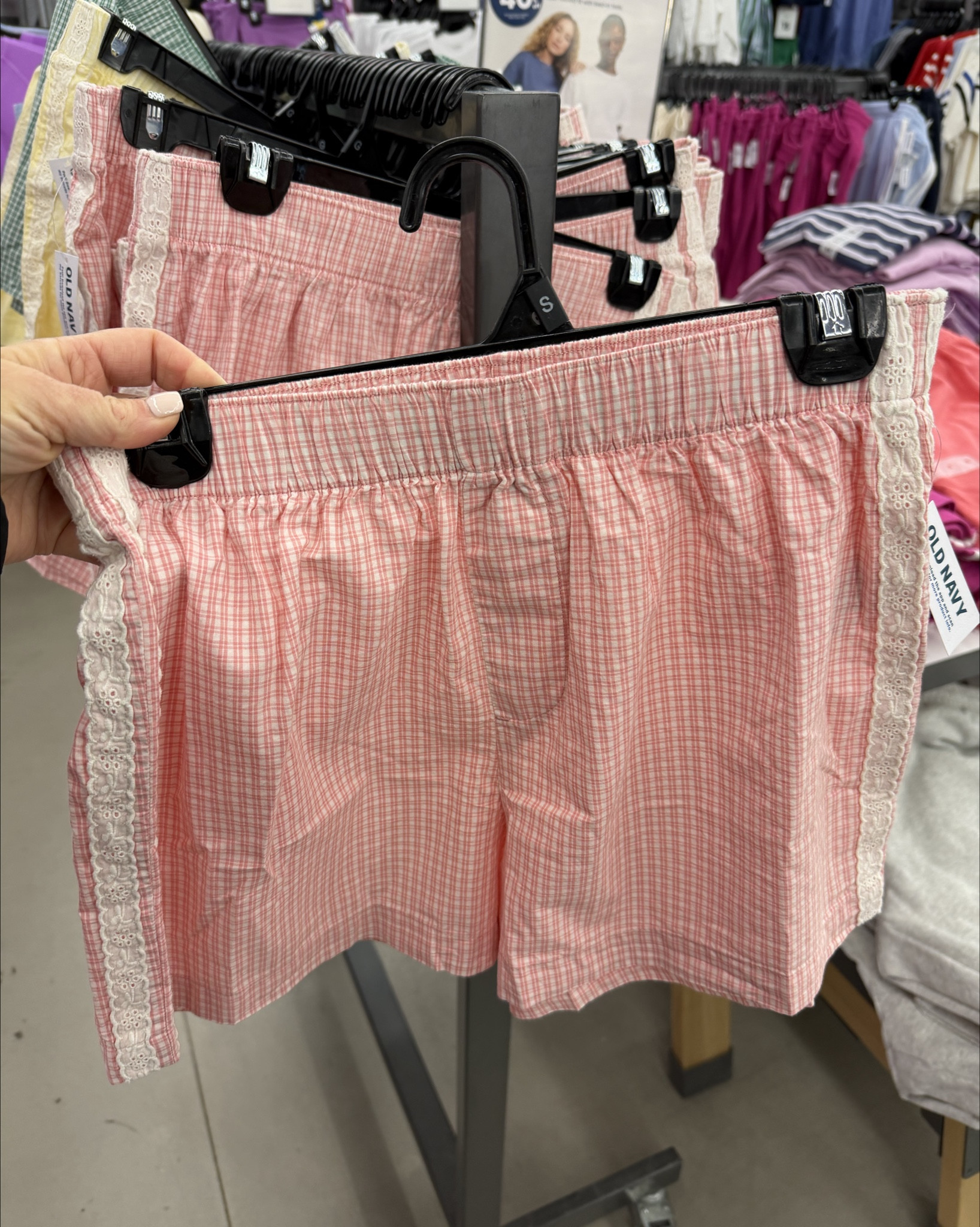Boxer shorts but make them girly. Old Navy has these pajama shorts in 4 colonies and they have an eyelet trim lace down the sides. #oldnavy #oldnavyhaul #womens #womensshorts #sleepwear #sleepshorts #pajamas #boxers 

#LTKMidsize #LTKgrwm #LTKootd