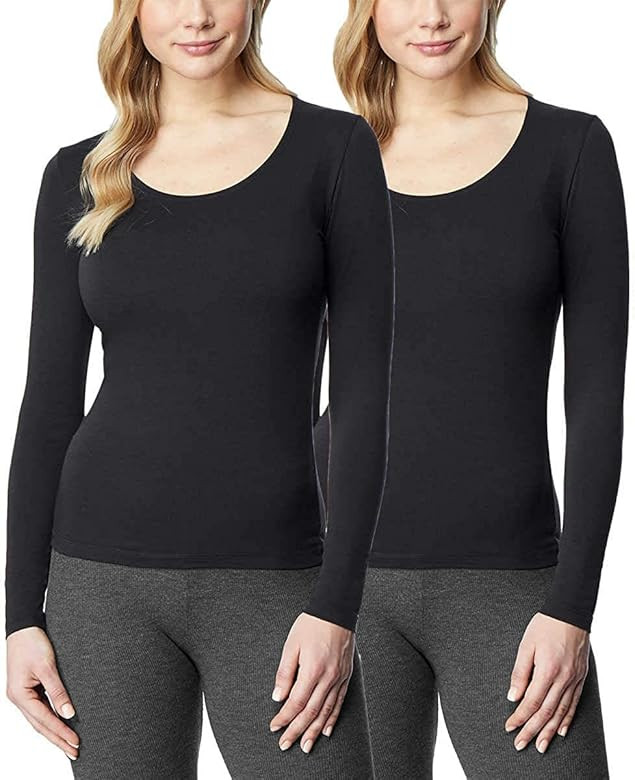 32 Degrees Women's 2 Pack Ultra Light Thermal Baselayer Scoop Top | Amazon (US)