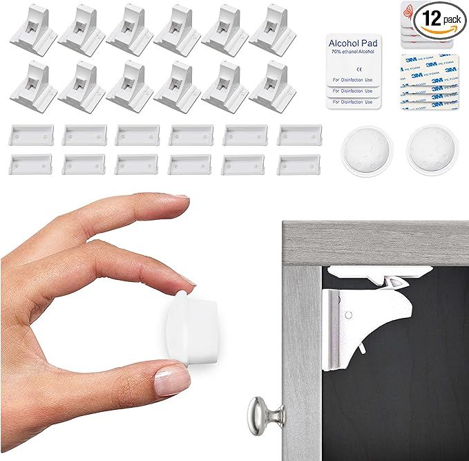Eco-Baby Child Safety Magnetic Cabinet and Drawer Locks for Proofing Kitchen 12 Pack Child Latche... | Amazon (US)