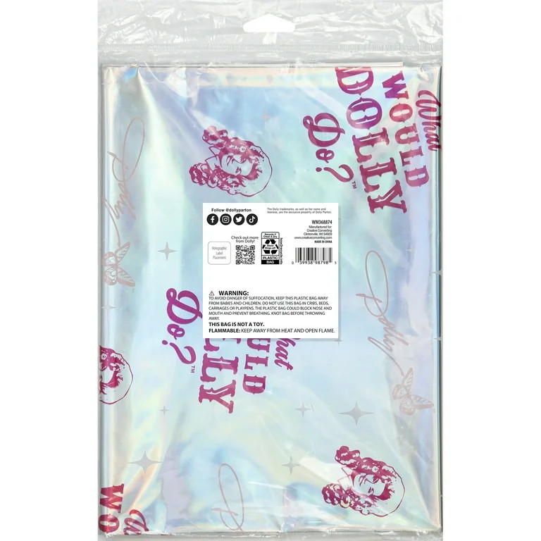 Dolly Parton What Would Dolly Do Iridescent Foil 54" x 84" Tablecloth - Walmart.com | Walmart (US)