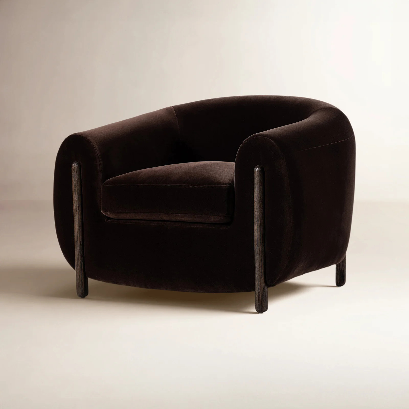 Bruno 38" W Genuine Leather Barrel Chair | Wayfair North America