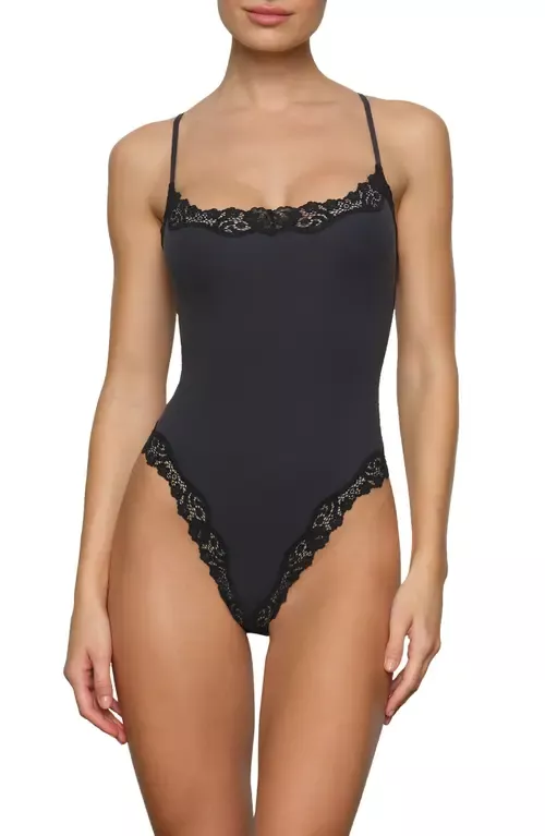SKIMS Lace Trim Bodysuit in Onyx … curated on LTK