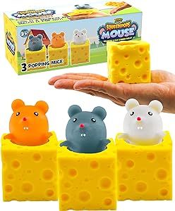Yoya Toys Squeezepops Mouse in Cheese Squishy - Squeeze Fidget Toy, Mouse Pop Up Fidget Toy - Str... | Amazon (US)