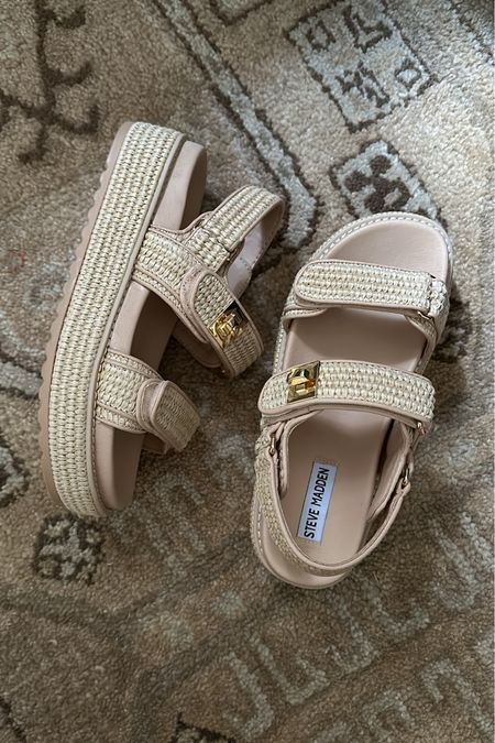 New raffia sandals! Obsessed! I run between a 7.5 and 8 and had to go with my larger size  

#LTKshoecrush #LTKfindsunder100 #LTKstyletip