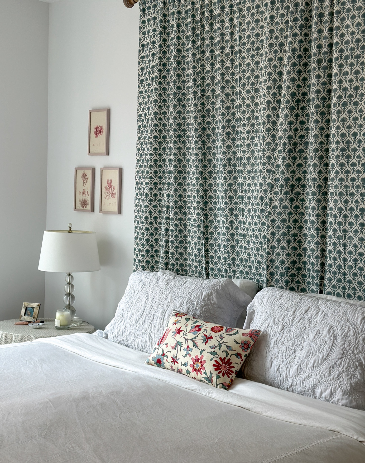 I created an English-inspired ‘headboard’ with curtains, and you can too! I hung ready-made curtains in a bold print. Here are a bunch of options for you to get the look. 

#LTKhome