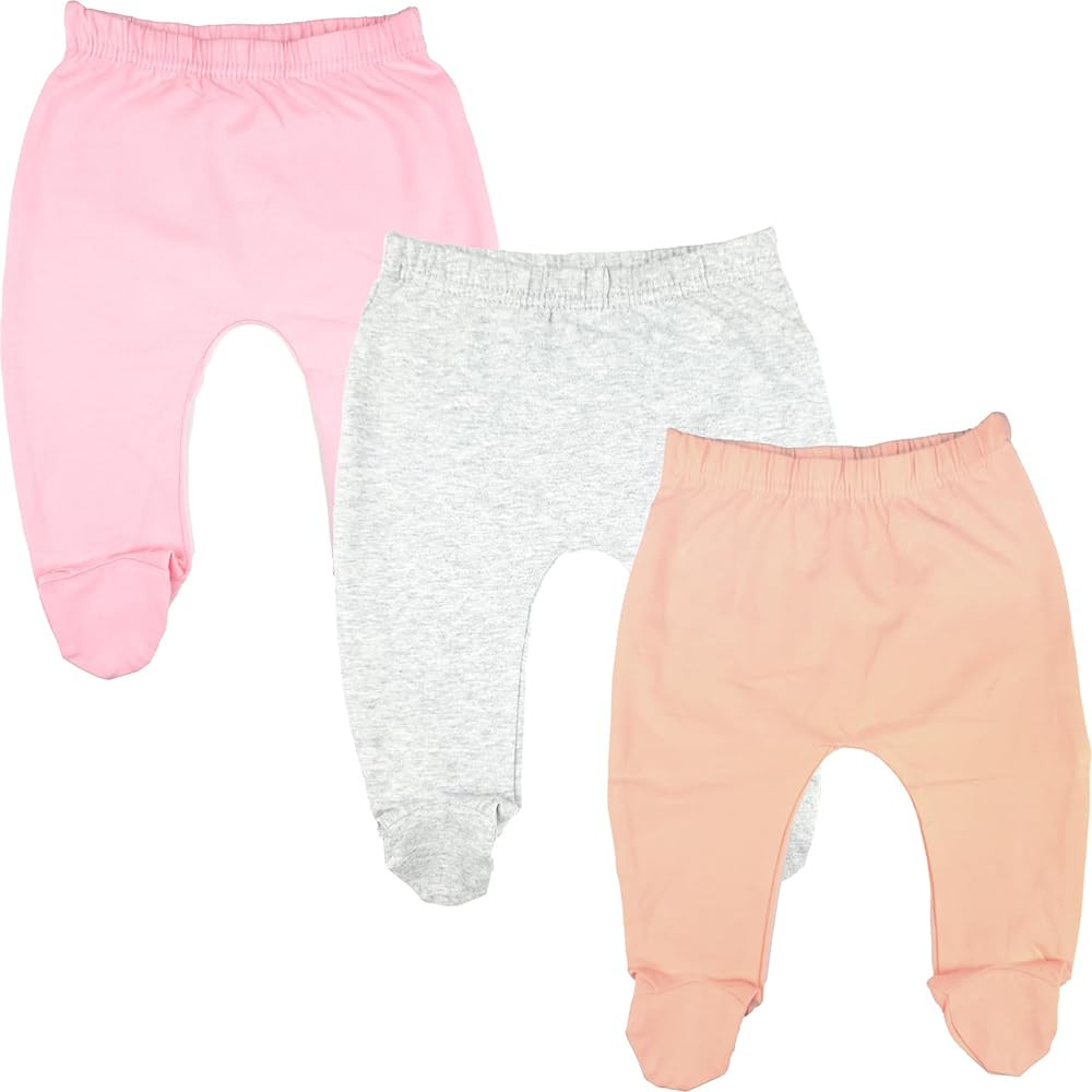 123 Bear Baby Soft Cotton Spandex Pants with Feet | Amazon (US)