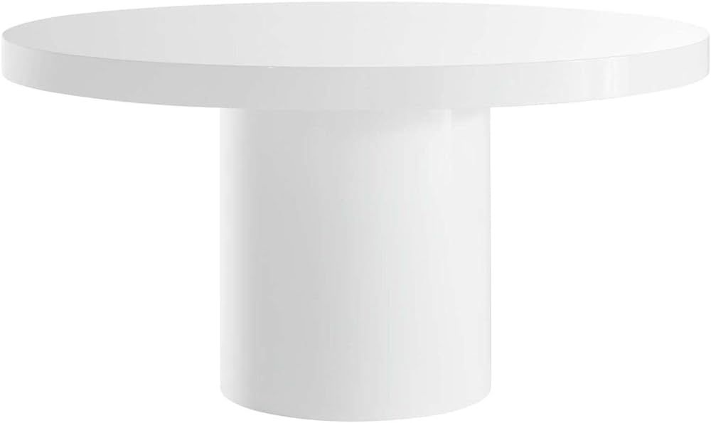 Modway Gratify 59" Round MDF Wood Dining Table in White Finish | Amazon (US)