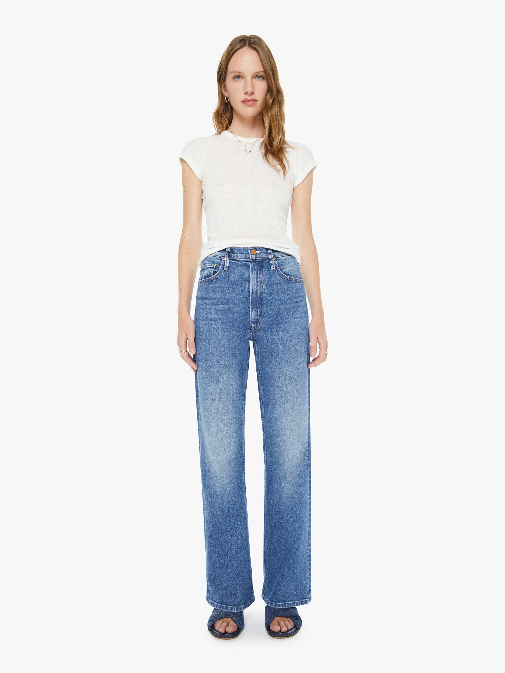 High Waisted Bookie Sneak - Knick Knack Paddy Whack | Mother Denim