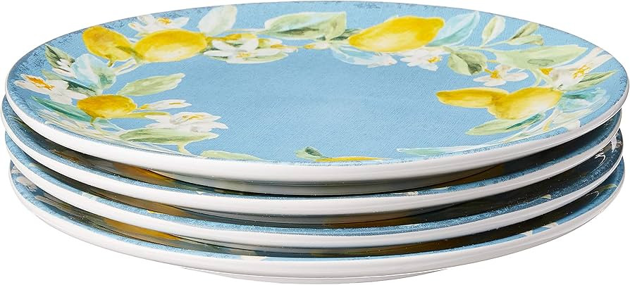 Certified International Citron 11" Dinner Plates, Set of 4, Diameter, Multicolored | Amazon (US)