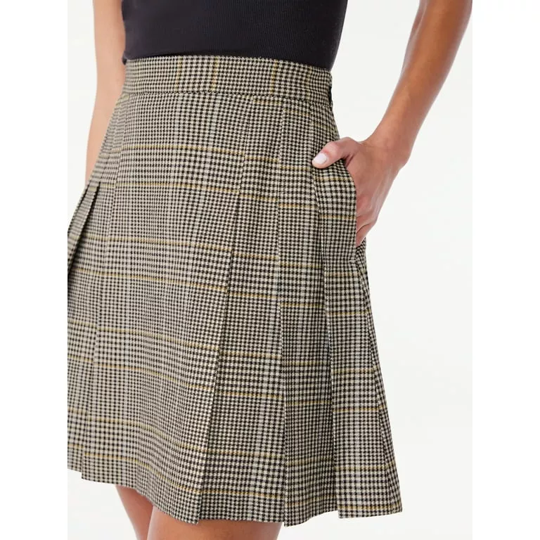 Scoop Women's Long Sleeve Asymmetrical Seam Mesh Dress, Sizes XS