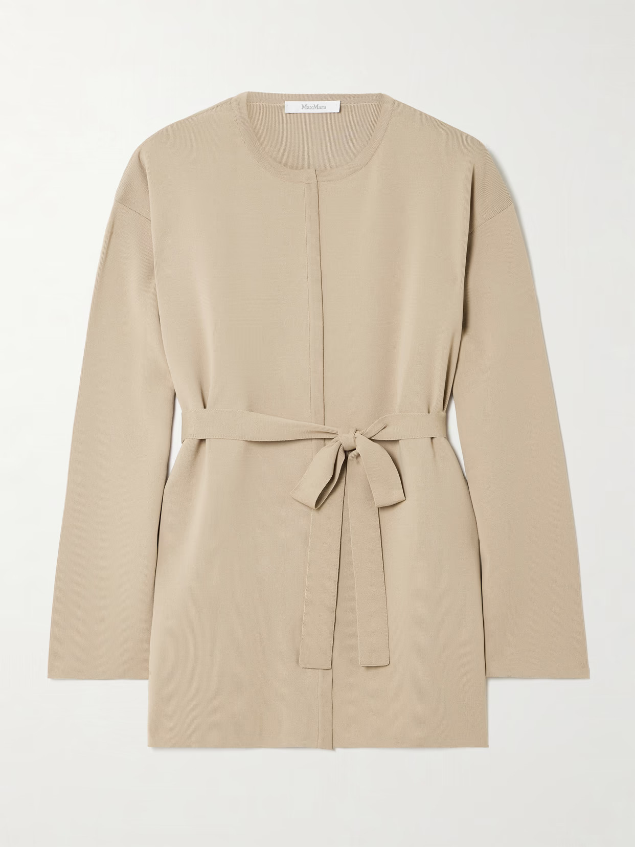 Max Mara - Gerald Belted Knitted Cardigan - Beige | NET-A-PORTER (UK & EU)