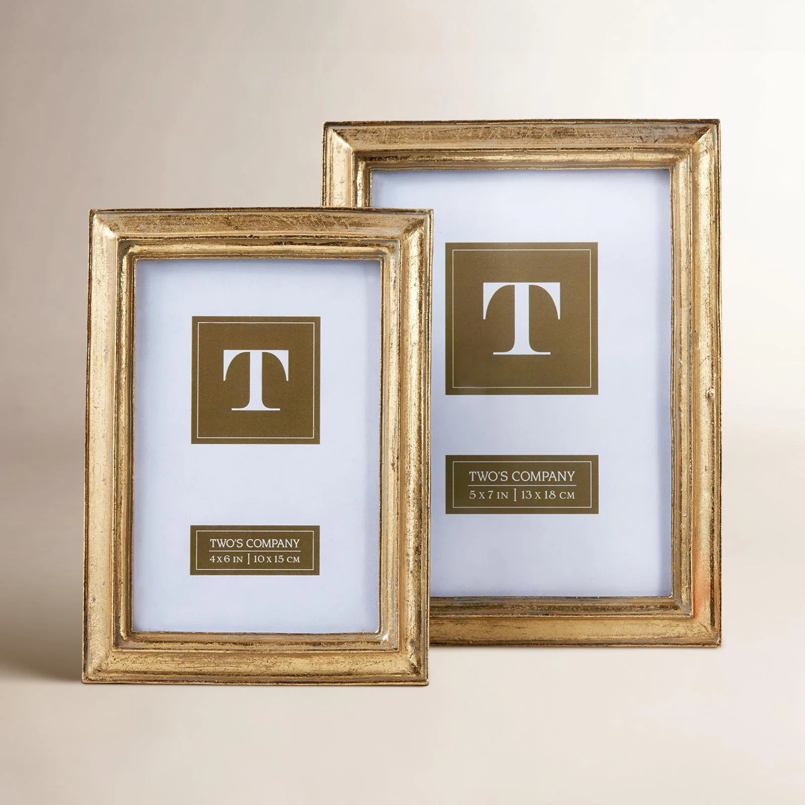 Abby Gold Beveled Picture Frame - Set of 2 | Wayfair North America