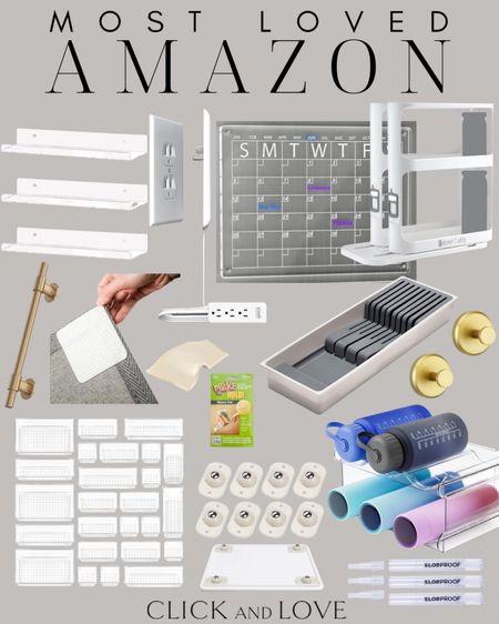 Amazon most loved 🖤 own and love every one of these! Anything that can make my life easier is a win. 

Cabinet caddy, spice rack, appliance slider, quake hold, water bottle organizer, acrylic shelves, gold handle, brass hardware, sleek socket, drawer organizer, acrylic calendar, shower hooks, suction cup hooks, rug gripper, paint pen, hole repair, home renovation , home organization, life hack, home hack, spring cleaning, kitchen, bathroom, Living room, bedroom, guest room, dining room, entryway, seating area, family room, curated home, Modern home decor, traditional home decor, budget friendly home decor, Interior design, Amazon, Amazon home, Amazon must haves, Amazon finds, amazon favorites, Amazon home decor #amazon #amazonhome



#LTKfindsunder50 #LTKstyletip #LTKhome