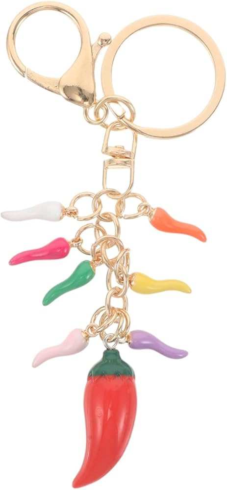 Chili Pepper Keychain Cute Mini Simulated Food Pendant for Women Girls Lightweight Kawaii Bag Cha... | Amazon (US)