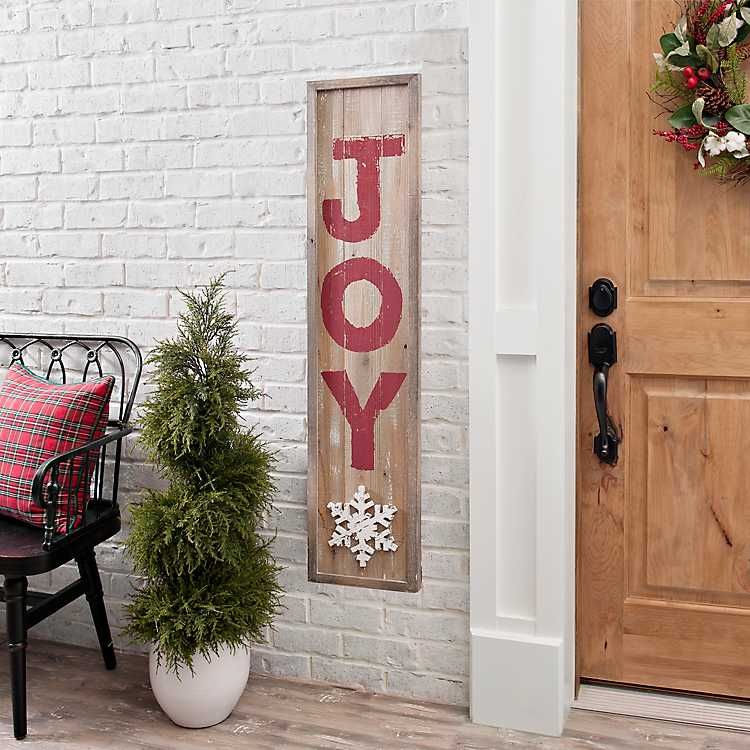 Joy Snowflake Christmas Porch Board | Kirkland's Home