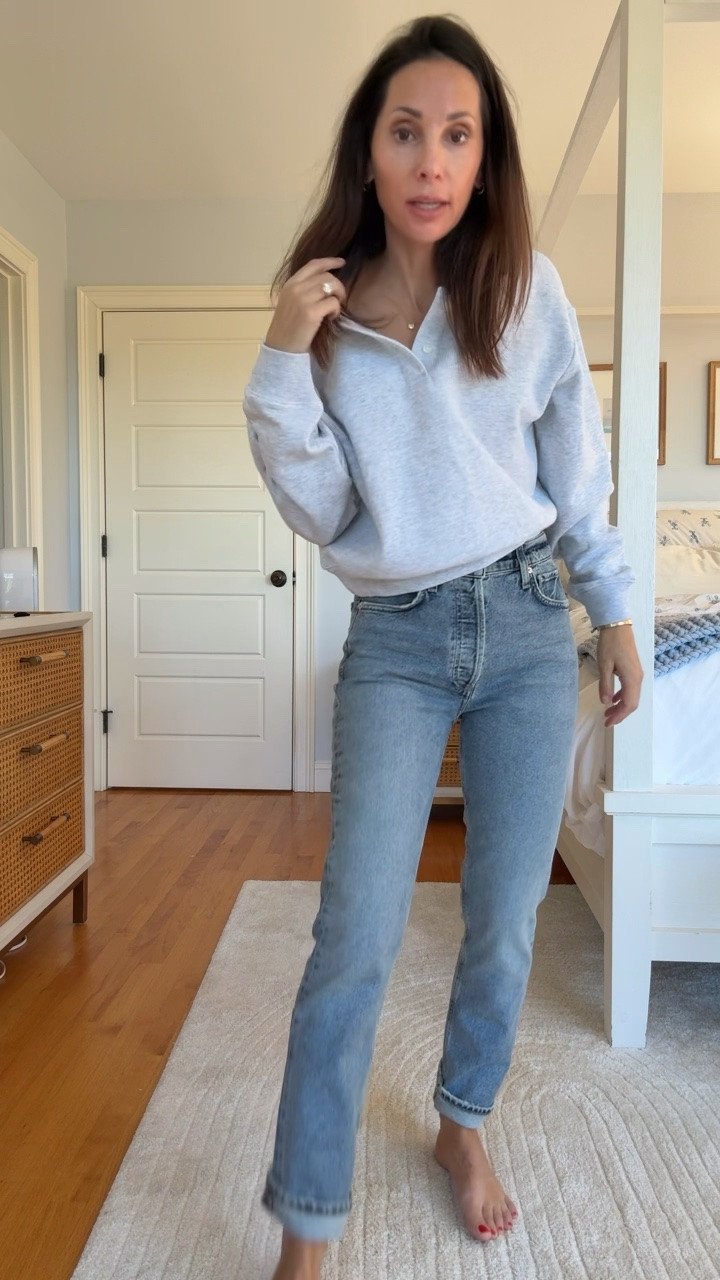 Wearing size 25 in jeans. 
M

#LTKdayinmylife #LTKgrwm #LTKootd