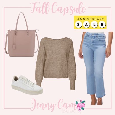 #nsale fall capsule wardrobe brown sweater sneakers jeans 

#LTKstyletip #LTKsalealert #LTKxNSale