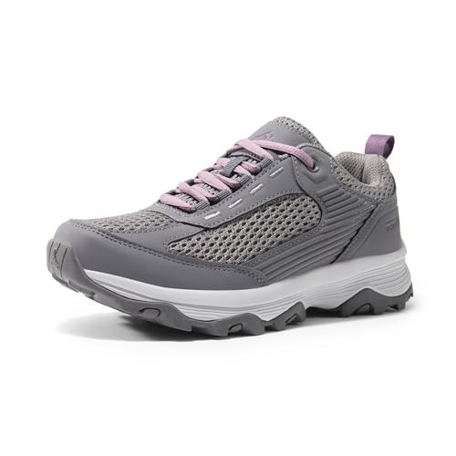 NORTIV 8 Women's Hiking Shoes Lightweight Breathable Mesh Walking Sneakers Outdoor Work Shoes,Size 8.5,Dark Grey,SNHS243W | Amazon (US)