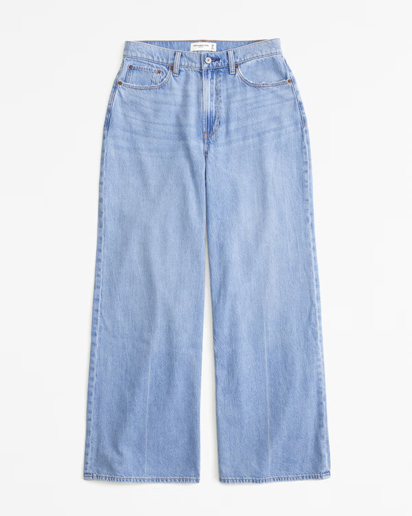 Curve Love High Rise Wide Leg Jean | Abercrombie & Fitch (US)