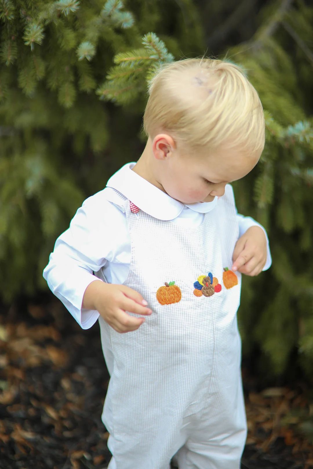 Boy Smocked pumpkin Longall, Boy Monogrammed Pumpkin outfit gift, Pumpkin Patch Orange Brown Ging... | Etsy (US)