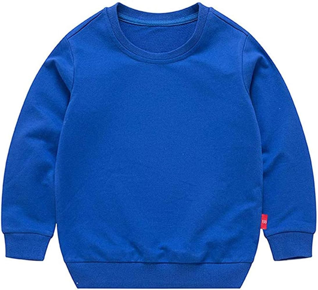 HAXICO Unisex Kids Solid Cotton Thin Pullover Sweatshirt T-Shirt Toddler Baby Crewneck Long Sleev... | Amazon (US)