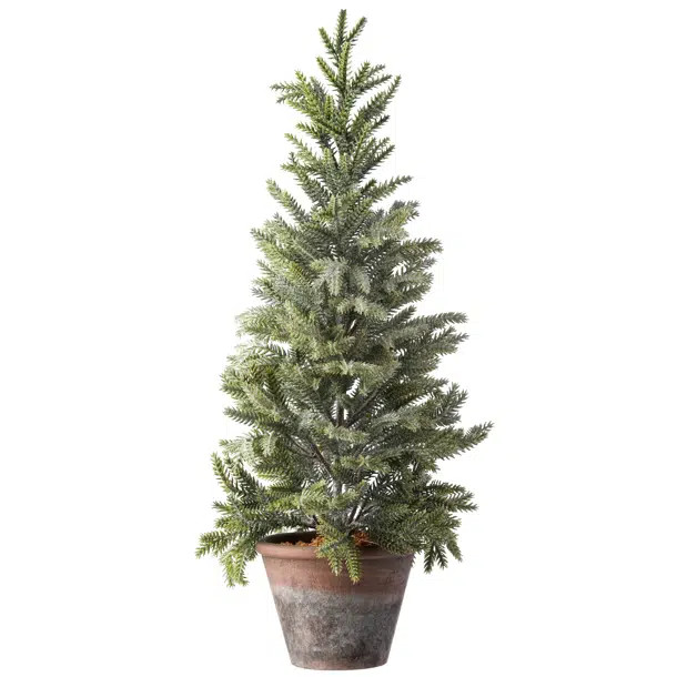 24'' Faux Cedar Tree in Planter (Set of 2) | Wayfair North America