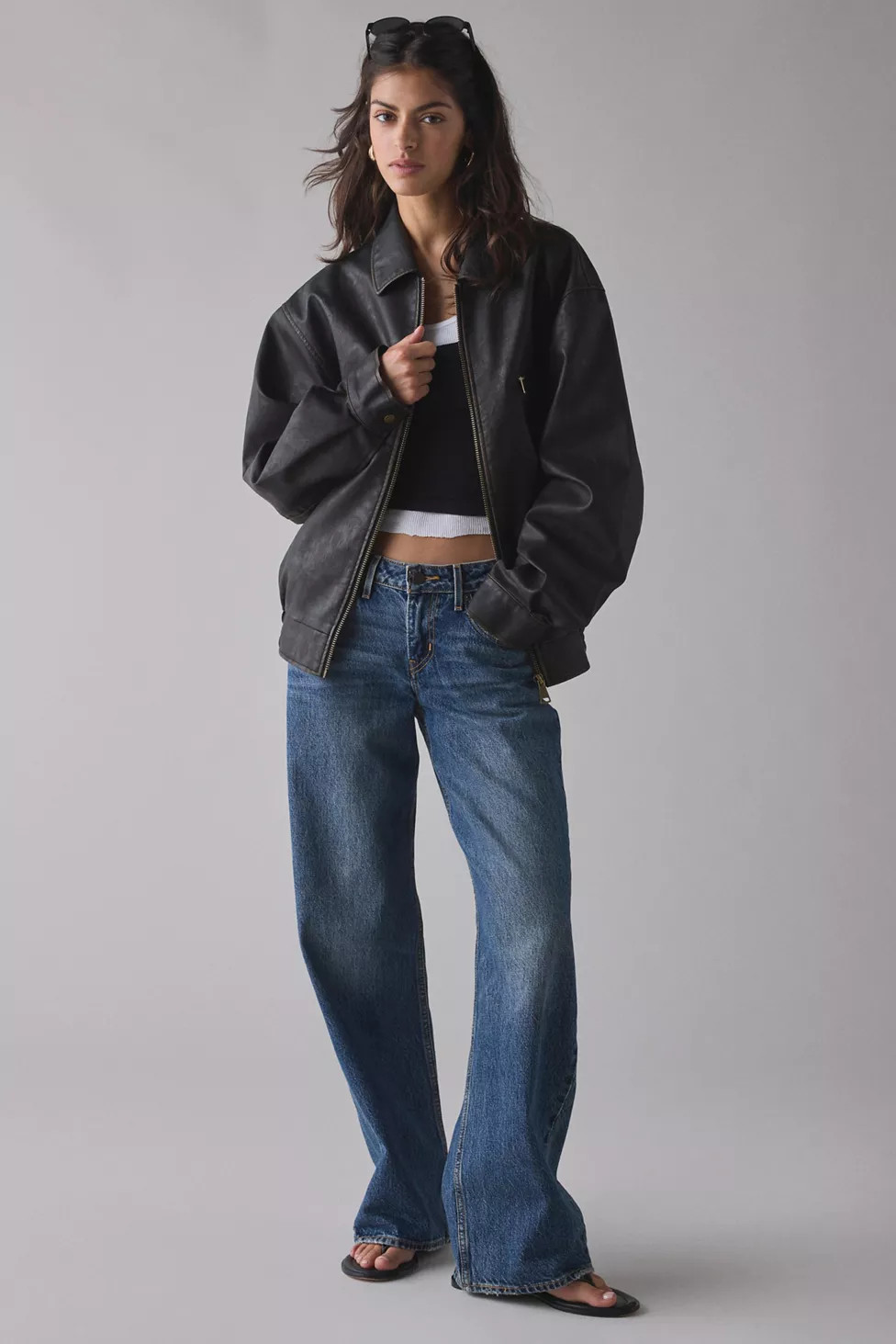 BDG Billie Faux Leather Oversized Bomber Jacket | Urban Outfitters (US and RoW)