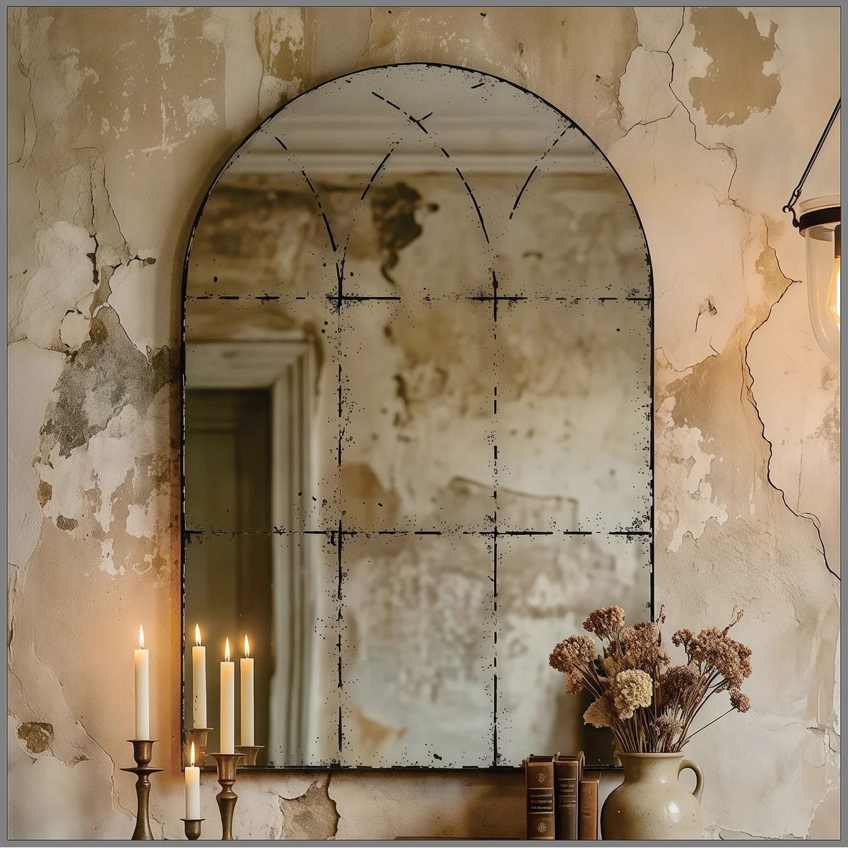 Semicircular wall-mounted mirror Versatile Home Decor Ideal for bedrooms, living rooms, dining ro... | Wayfair North America