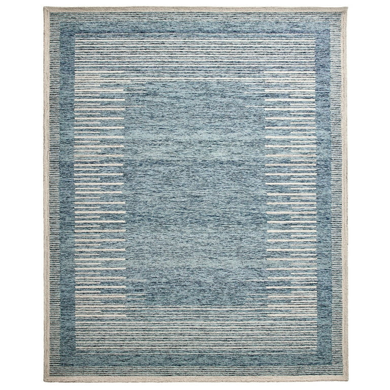 Better Homes & Gardens Blue Abstract Wool Blend Indoor Area Rug, 8' x 10' | Walmart (US)